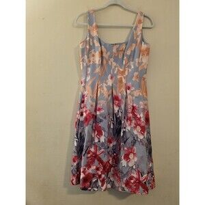 Nine West Women's Size 4 classic fit n flare dress Jazzberry floral party dress‎